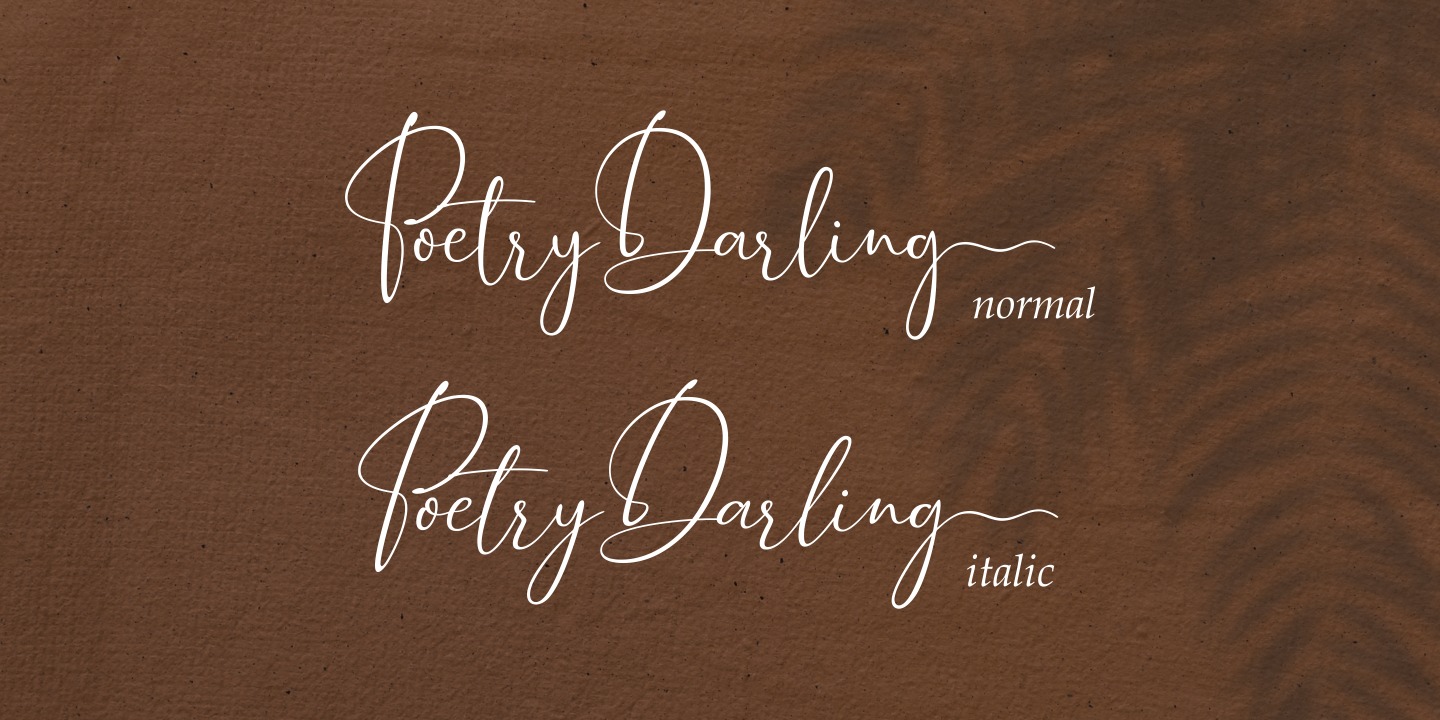 Пример шрифта Poetry Darling #5